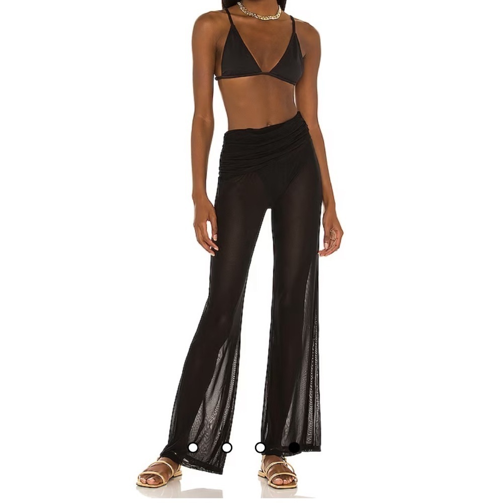 NWOT Revolve x Camila Coelho Alto Sheer Mesh Cover Up Pants Black Size S